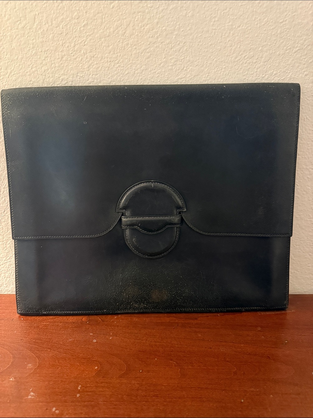 Hermes 1938 Navy Box Clutch or Laptop Sleeve